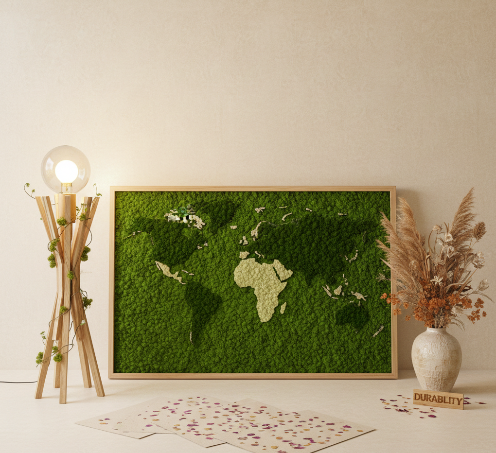 Serene, minimal composition with soft lighting, open space, and abstract natural textures on an off‑white background, representing aspiration, clarity, and future vision.